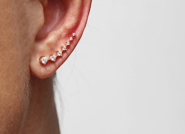 PENDIENTES ORO ROSA CONSTELACIÓN PENDIENTES ORO ROSA CONSTELACIÓN